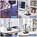 KDD Dual Headphone Stand for Desk - Rotatable Headset Hanger with Phone Holder - Removable Non-Slip Base for Gamers Desktop Accessories