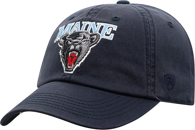 Collegiate Hats - Fitted Caps Adjustable Hats and Snapbacks Available, Maine Logo Navy, One Size — image 1