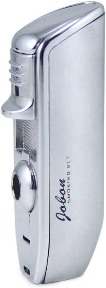 Triple Torch Lighter Powerful Jet Flame Blue Butane Tube Lighter with Cigar Cutter Portable Windproof Outdoor Gadgets for Men