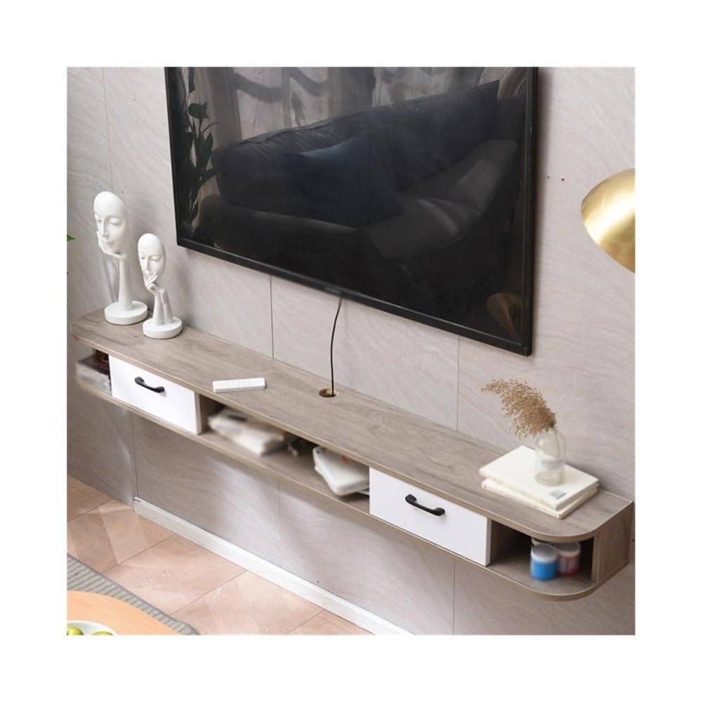 Stojak pod telewizor, wisząca podstawka pod telewizor, montowana na ścianie, do salonu, jadalni, sypialni, konsoli TV (Grigio)