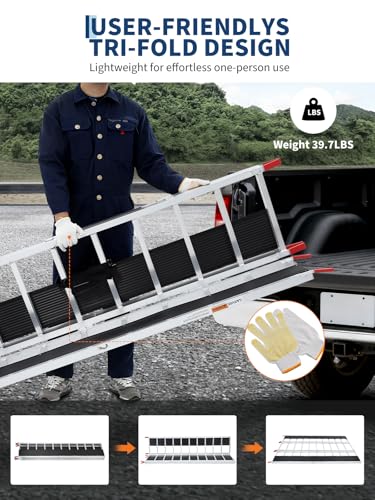 Rampa Plegable de Aluminio 85" x 54" Carga 1500 lb miniatura 7