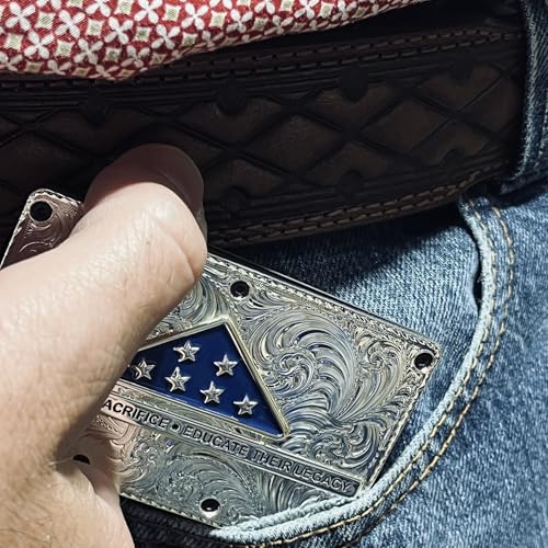 Montana Silversmiths Made in the USA Western Lifestyle Credit Card & Cash Case (Folds of Honor Remembrance)2