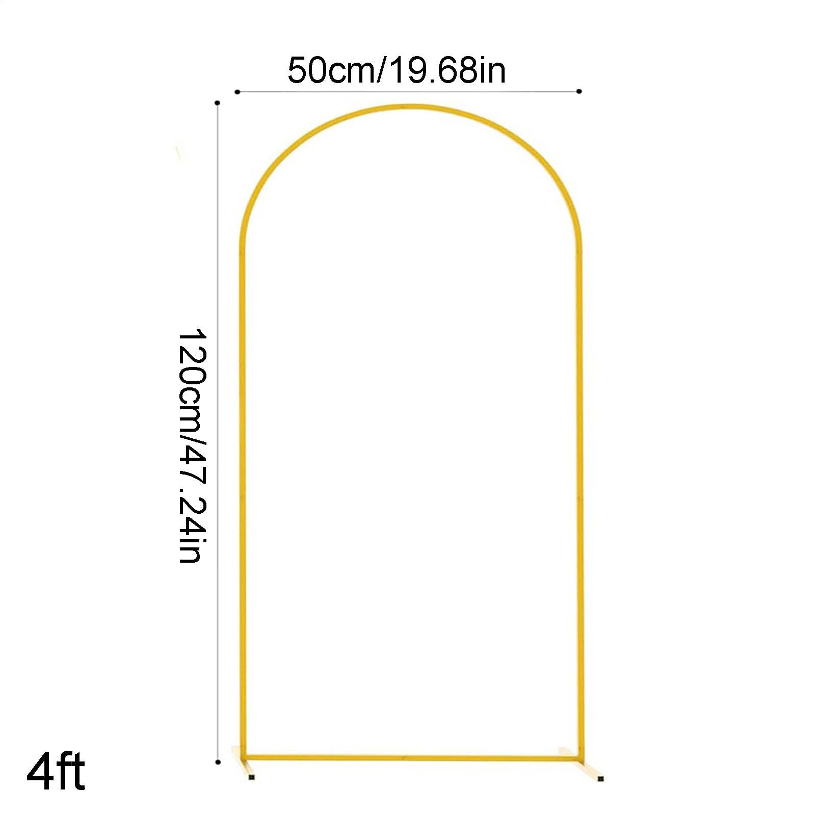 Arco nuziale in metallo, arco floreale per eventi all'aperto, 50 x 120 cm, perfetto per matrimoni, compleanni, celebrazioni e decorazioni da giardino, decorazione durevole ed elegante per eventi