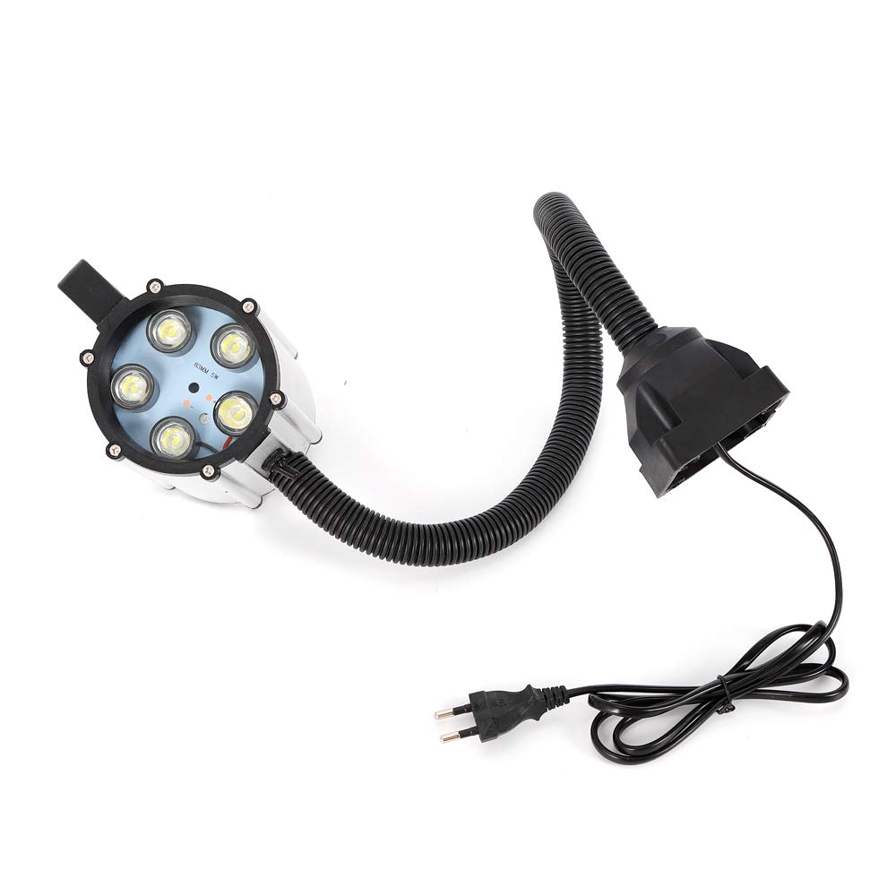 Lampada magnetica da lavoro a LED da 5 W, 6500 K, flessibile a collo di cigno, lampada a LED a collo di cigno, lampada da macchina, lunghezza tubo 50 cm, luce (luce da lavoro)