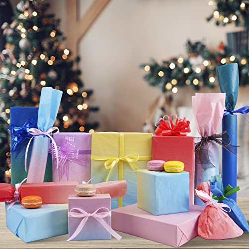 Image of Larcenciel Colored Gradient Tissue Paper, 50 Sheets Gift Wrap Tissue Paper for Gift Bags, Boxes & Crafts, Art Packing for Birthday, Christmas, Valentine's, Wedding, Flower, Holiday Decor, 19.7x13.8 in