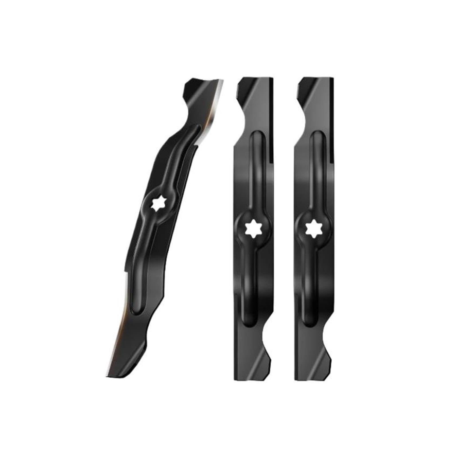 942-04053C Cuchillas for Cortacésped, 3 Unidades, Cubierta De 50 Pulgadas, Orificio Central En Forma De Estrella De 6 Puntas, Cuchillas for Mantillo Reemplaza A 742-04056, 942-04056