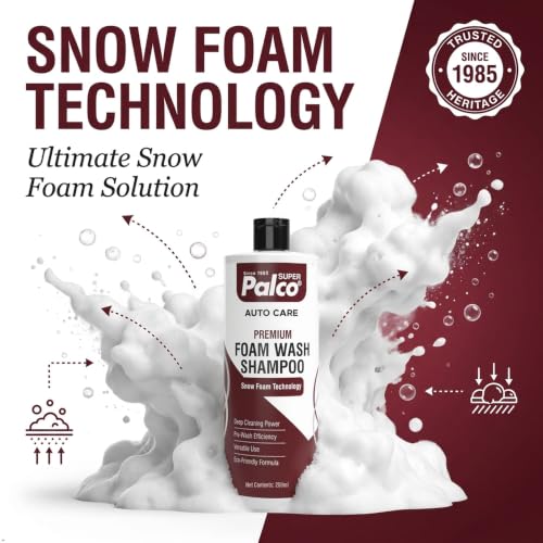 Image of PALCO Premium Foam Wash Car Shampoo 250ml, pH Neutral Snow Foam Shampoo