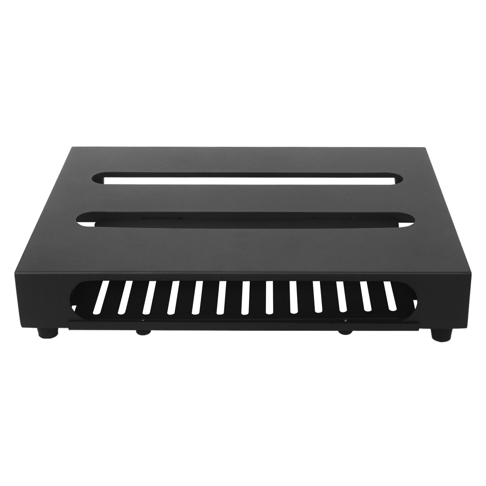 GOKKO Tabla de pedal de guitarra con soporte de fuente de alimentación de 13.8 x 11 pulgadas | Almacenamiento de fuente de alimentación, materiales de acero, incluye funda de transporte y cintas de montaje