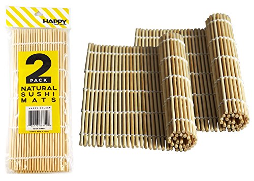Happy Sales HSSM-NAT01, Bamboo Sushi Natural 2 pc Mats - //coolthings.us