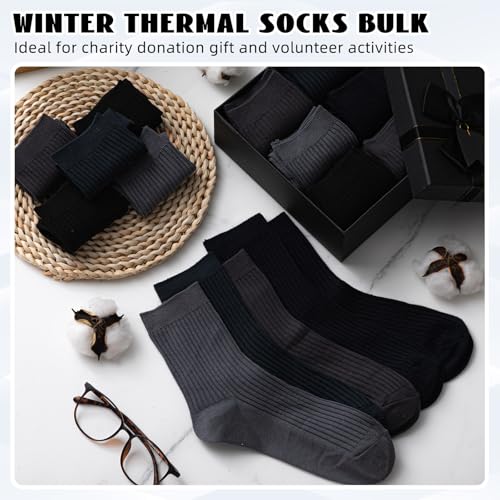 Winter Thermal Socks Bulk for Homeless Donations Cotton Crew for Unisex Adult Sports Thick Wicking Socks4
