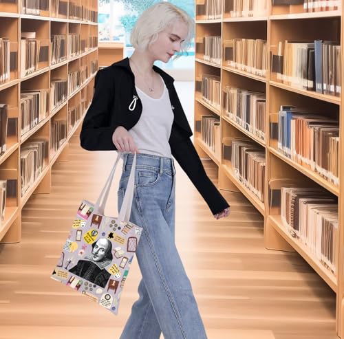 Bolso tote para amantes de la literatura con frase 'Brevity is the Soul of Wit' - G2TUP miniatura 6