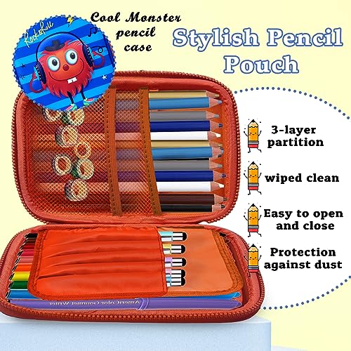 Image of FunBlast Stylish Pencil Pouches for Girls and Boys, Trendy Pencil Box for Kids, Durable Pencil Case for School, Organize Stationery for Girls (Multicolor)