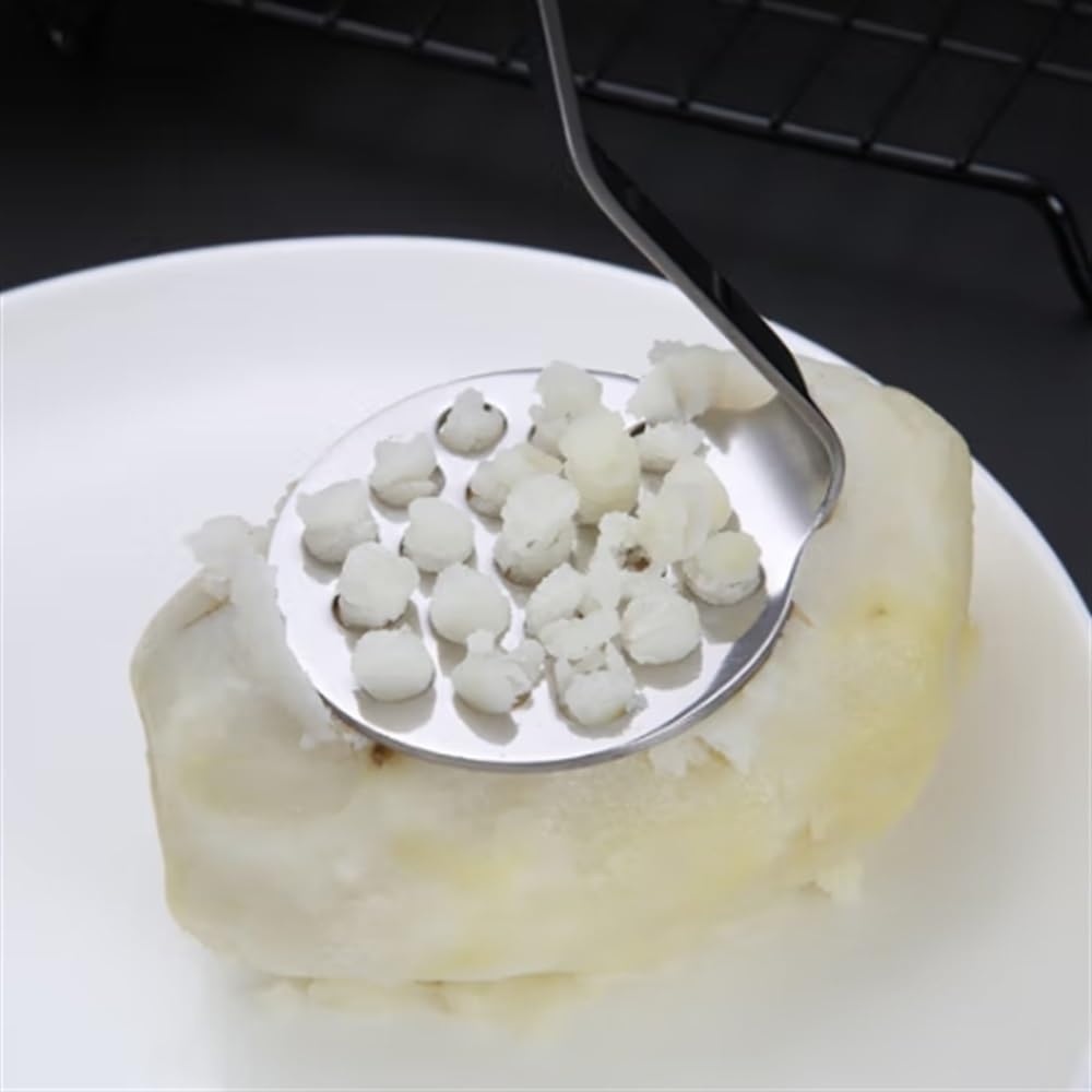 Kartoffelstampfer Multifunktionale Kartoffelpüreepresse aus Edelstahl, Küchenhelfer, 3 Stück