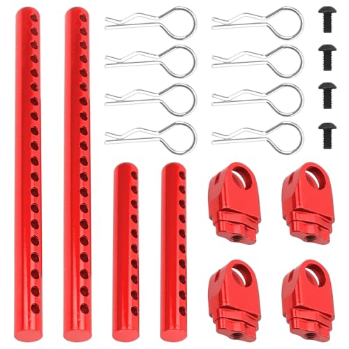 ShareGoo Metal RC Body Post Mounts Front Rear Body Holder Kit Compatible with Tamiya TT02 TT-02 1/10 RC Upgrade Parts (Red) -  Share Goo, ATN014B