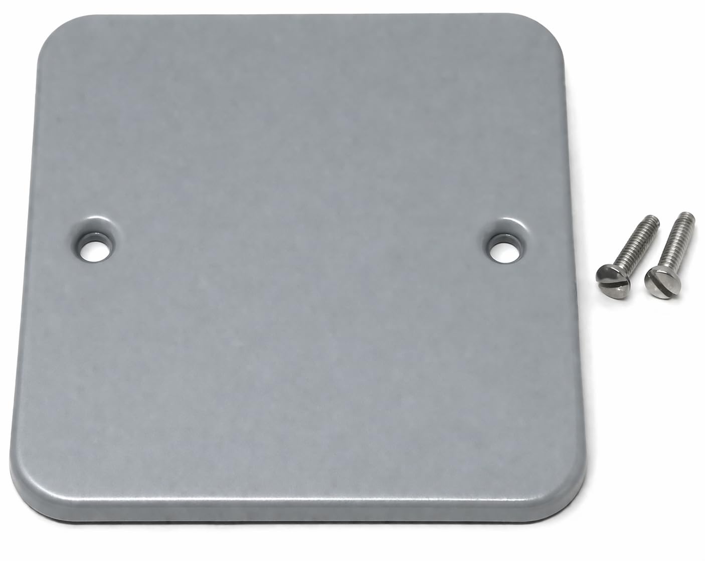 Drut Black 1Pcs. Single Gang Metal Clad Blanking Plate – Durable Wall Faceplate Cover For Electrical Sockets With Screws Included (80X80x4mm)