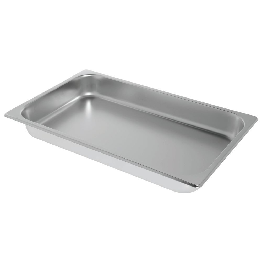 Full Size Stainless Steel Chafing Dish Food Pan - 21"L x 12 3/4"W x 2 1/2"H by HUBERT – Stainless Steel, Model 833FP
