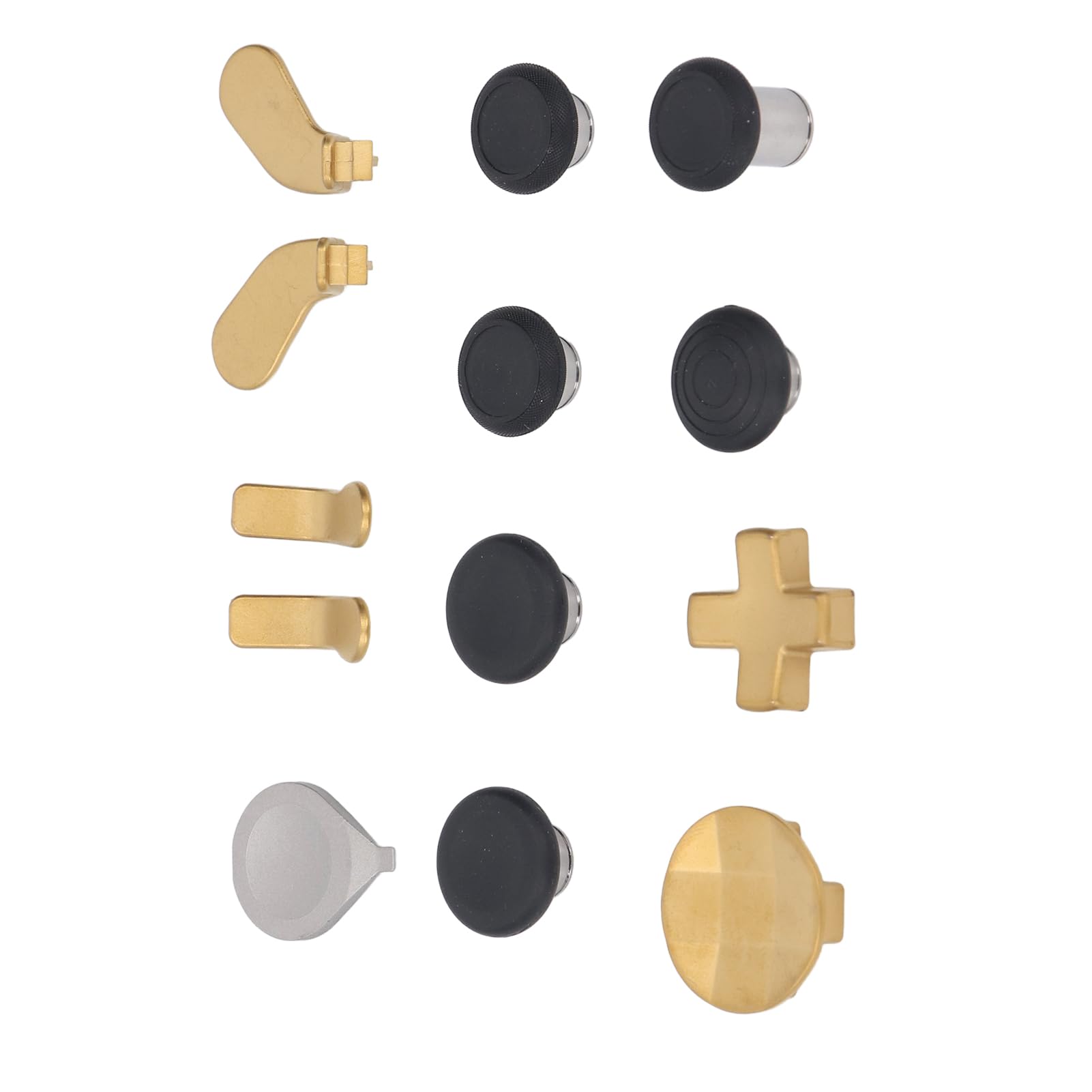 Thumbsticks für Series 2 und Series 2 Core, Anpassbares Gaming-Zubehör mit Paddles und D-Pads, Perfekt für Gamer, 6 Thumbsticks, Edelstahl, Schwarz