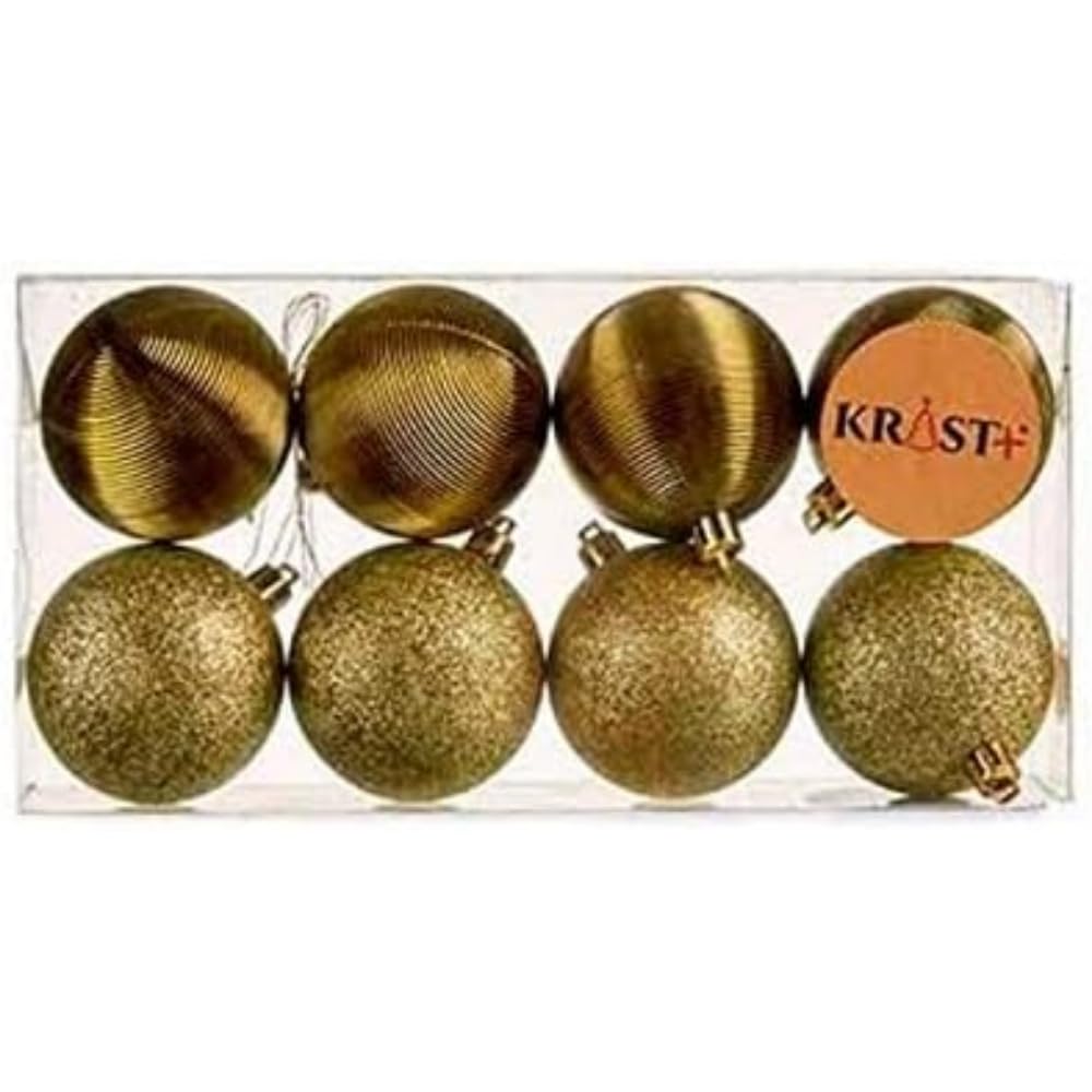 Krist+ Christmas Baubles Set, Multicoloured, Standard