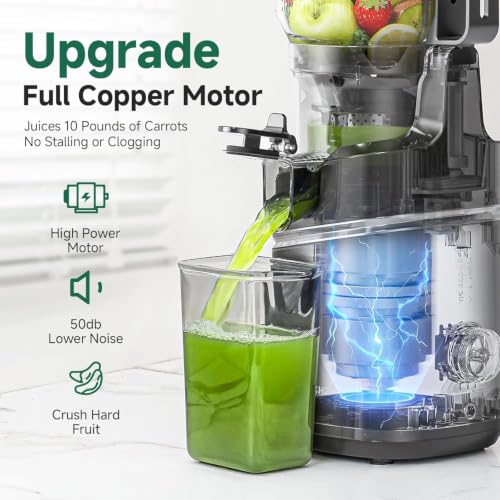 Image of Cold Press Juicer Machine, 6.5 inch Wide Chute for Whole Fruits & Vegetables