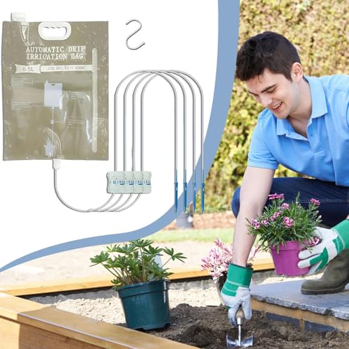 Mendoule 観葉植物用自動水やりシステム - 自動植物水やりバッグ 点滴灌漑 - 大容量 観葉植物 水やり 設備 アパート ガーデニング 花 庭園 園芸用品