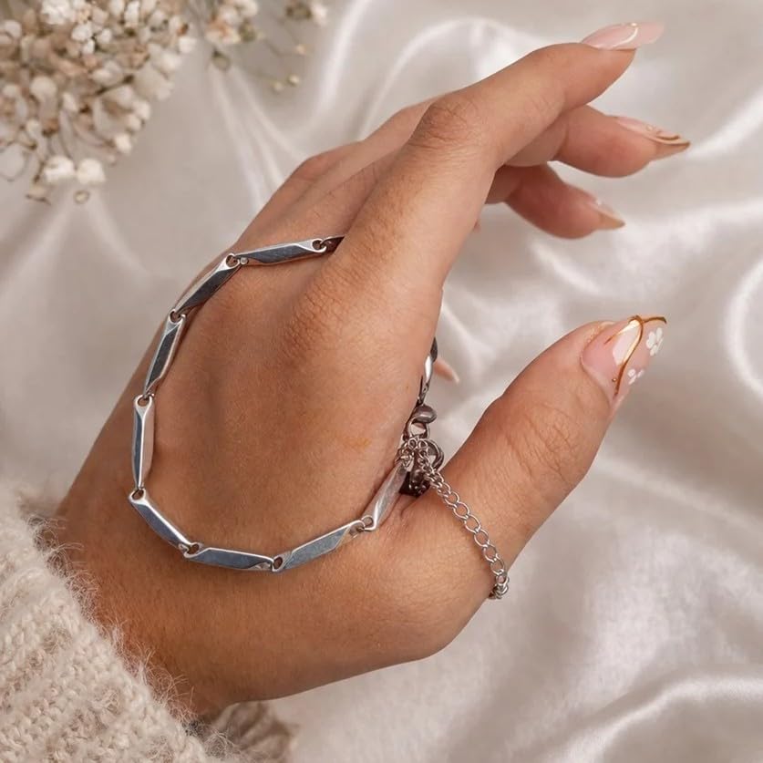 Image of Salty Alpha Anti Tarnish Bracelet for Men | Hand Bands for Boys | Wrist Bracelets for Man | Fashion Jewellery Accessories | Stylish Minimal Jewelry | Gift for Marriage, Birthday, Anniversary