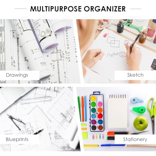 Image of Shuban Document File Folders with Snap Button Closure, Waterproof Plastic Envelope Pouches for Letter /A4 Size Paper, Assorted Transparent Colors (Style-6-A3 Clear Transparent Folder-6Pcs)
