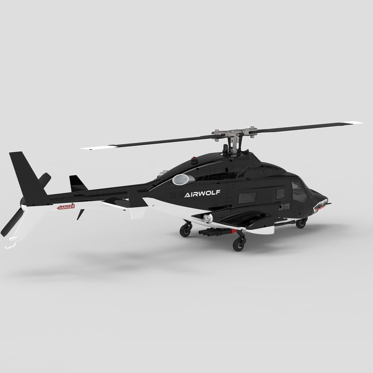 Śmigłowce RC dla dorosłych, AW-911 Airwolf skala 1/34 2,4G 9CH Flybarless RC model z trybem kaskaderskim 6G/3D i pozycjonowaniem GPS (wersja RTF)