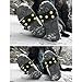 harayaa Ice Cleats for Shoes and Boots Wear Resistant Non Slip Shoe with Five Spikes Portable TPE Material Suitable for Walking Climbing Camping, Black