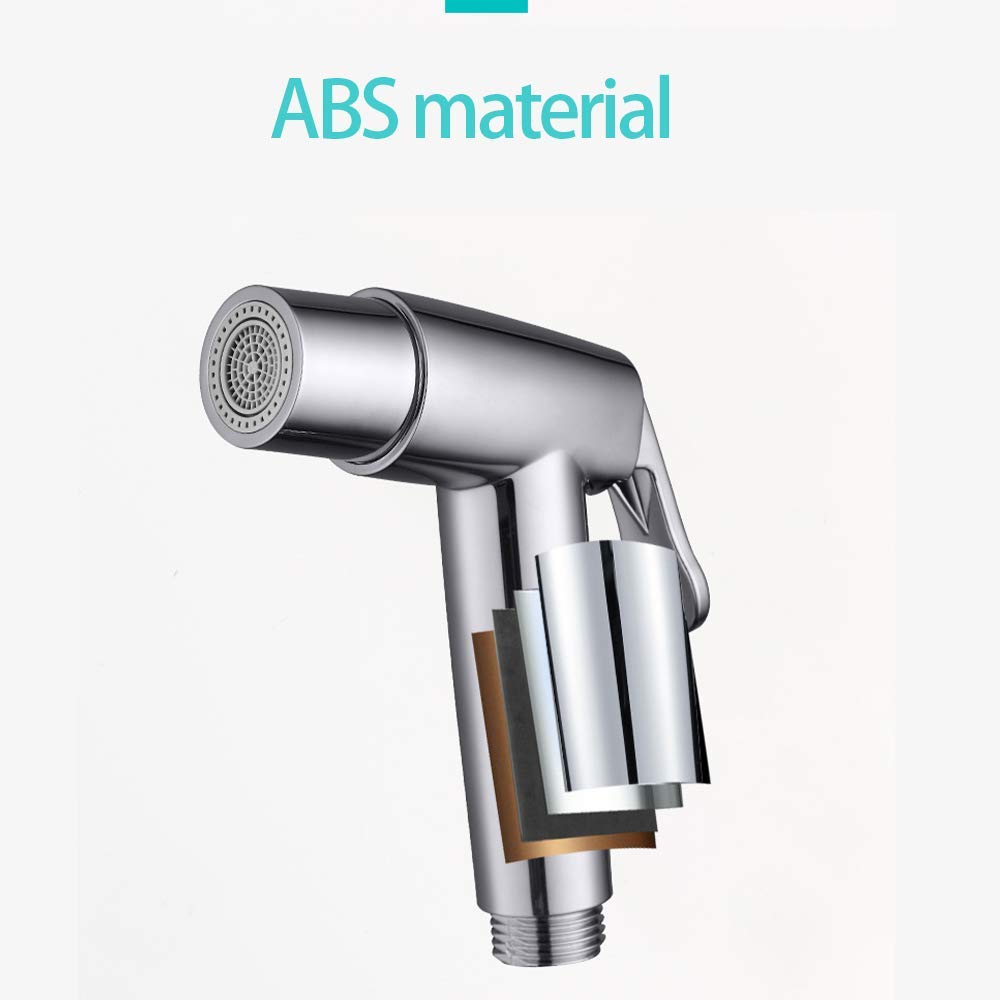 Pistola a spruzzo per WC per rubinetto pressurizzato per WC senza perforatore, risciacquo per pannolini, ugello per la pulizia dell'igiene personale, pistola per acqua da bagno, spruzzatore per W