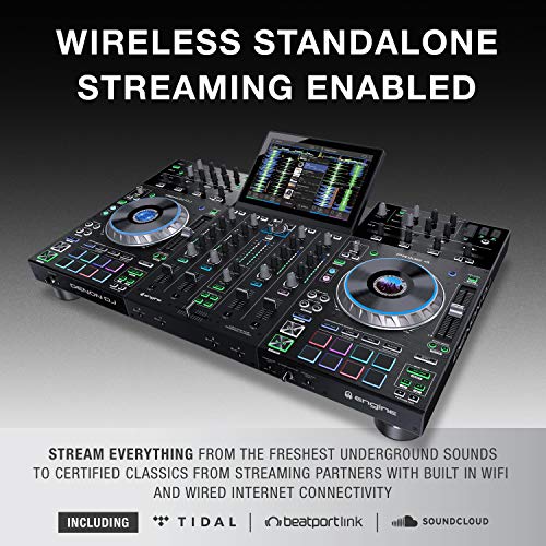 Denon DJ PRIME 4 | 4 Deck Standalone Smart DJ Console / Serato DJ Controller with Built In 4 Channel Digital Mixer and 10-Inch Touchscreen