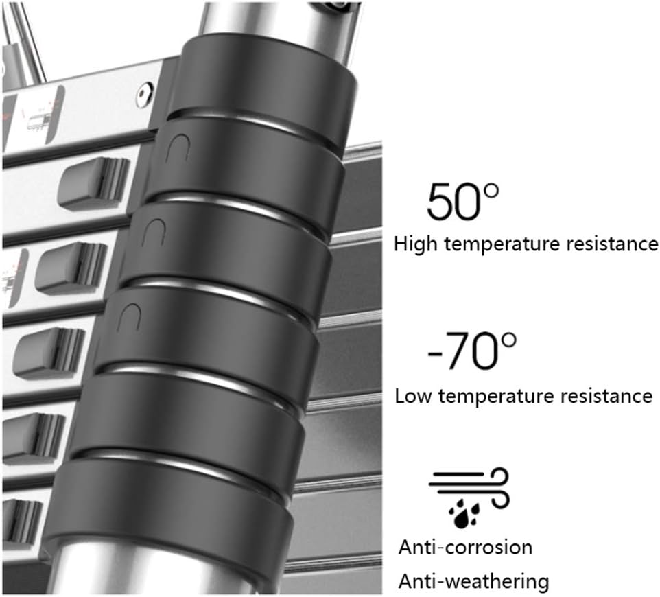 3.2M Multi-Function Extension Ladder Portable Aluminum Alloy Extension Ladder Trapezoidal Maximum Load 150KG (Size : 5m)