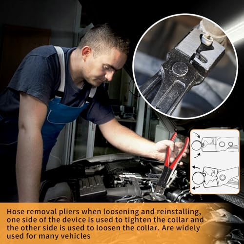 Image of 2 Pieces Electrical Disconnect Pliers for Cars, Car Hose Clamp Pliers and Electrical Connector Separator Tool