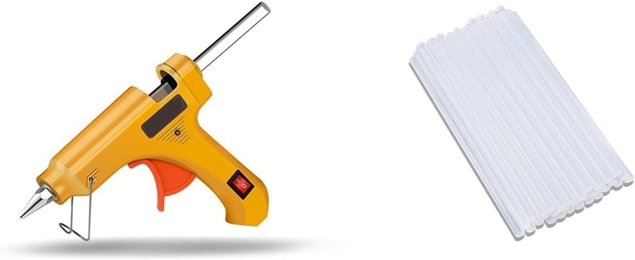 Hot Glue Gun Mini Hot Melt Glue Gun 40W High Temperature Silicone Gun,DIY Projects, Repairs,Artistic Creation,with 1-50pcs 7mm Glue Sticks for DIY Arts, Crafts and Quick Repairs(50pcs Sticks)