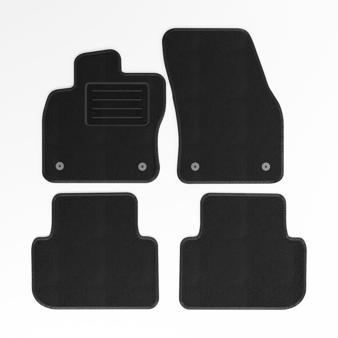 Mats4all Set di tappetini auto Compatibile con Volkswagen Tiguan 2016-2024 | Antiscivolo | Con rinforzo | 4 pezzi | Tappetini per auto | Set di tappetini
