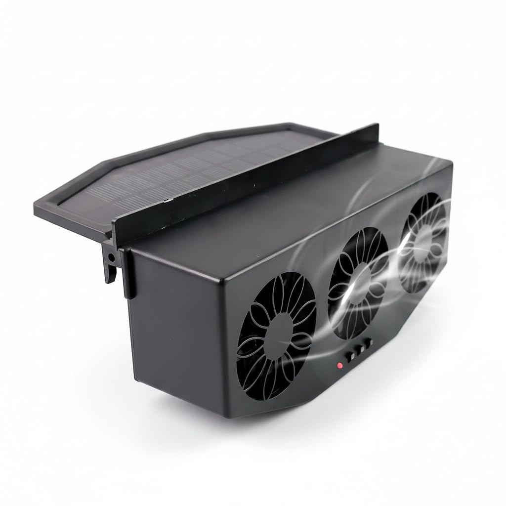 Drumstone 5 𝒀𝒆𝒂𝒓𝒔 𝑾𝒂𝒓𝒓𝒂𝒏𝒕𝒚 Portable Solar Car Ventilation Fan with USB Rechargeable Cooling System for Vehicle Window Air Circulation-image-38
