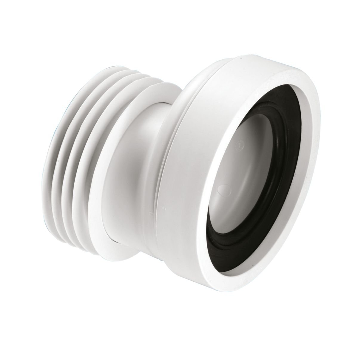 McAlpine WC-CON4 20mm Offset WC Pan Connector White 110mm