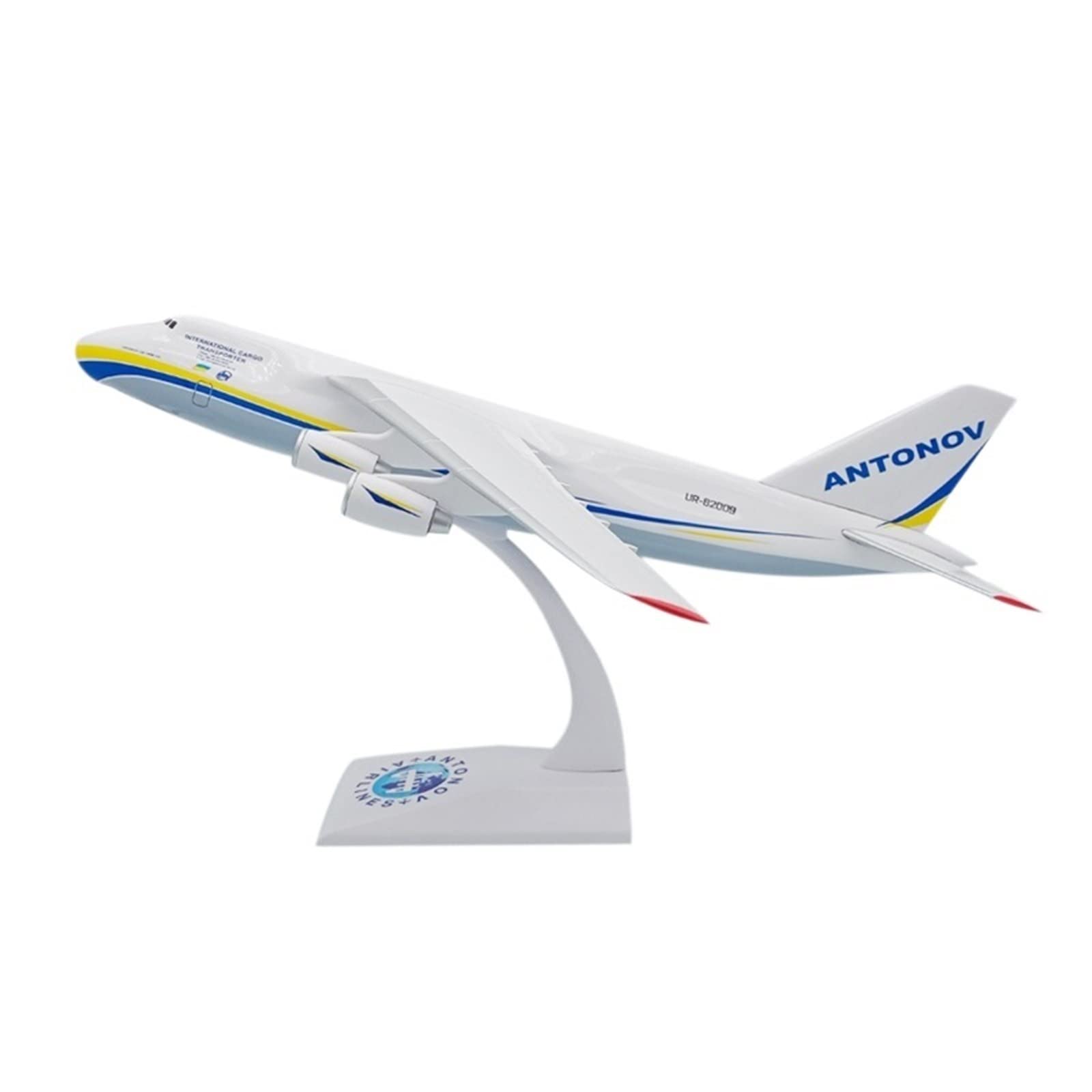 Skopiuj model samolotu 1/200 dla rosyjskiego Antonowa AN124 zestaw modeli do składania samolotu transportowego skala odlewana prefabrykowana kolekcja samolotów (kolor: B)