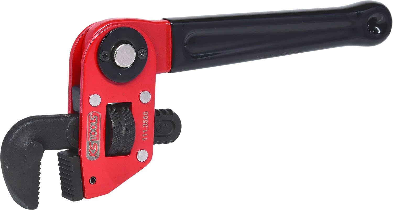 KS Tools 111.3550 1.1/2-inch Pipe Wrench with Adjustabe Head