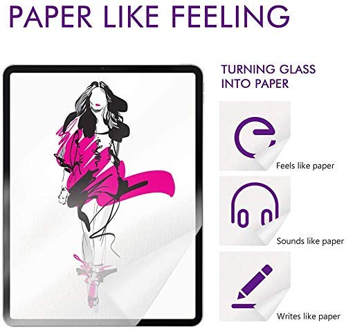 Image of OJOS Paper-Like Screen Protector Compatible with Apple iPad Pro 10.5 inch (2017 /2019), Matte Finish Film Anti Scratch,Bubble Free Anti-Glare (Clear Matte)