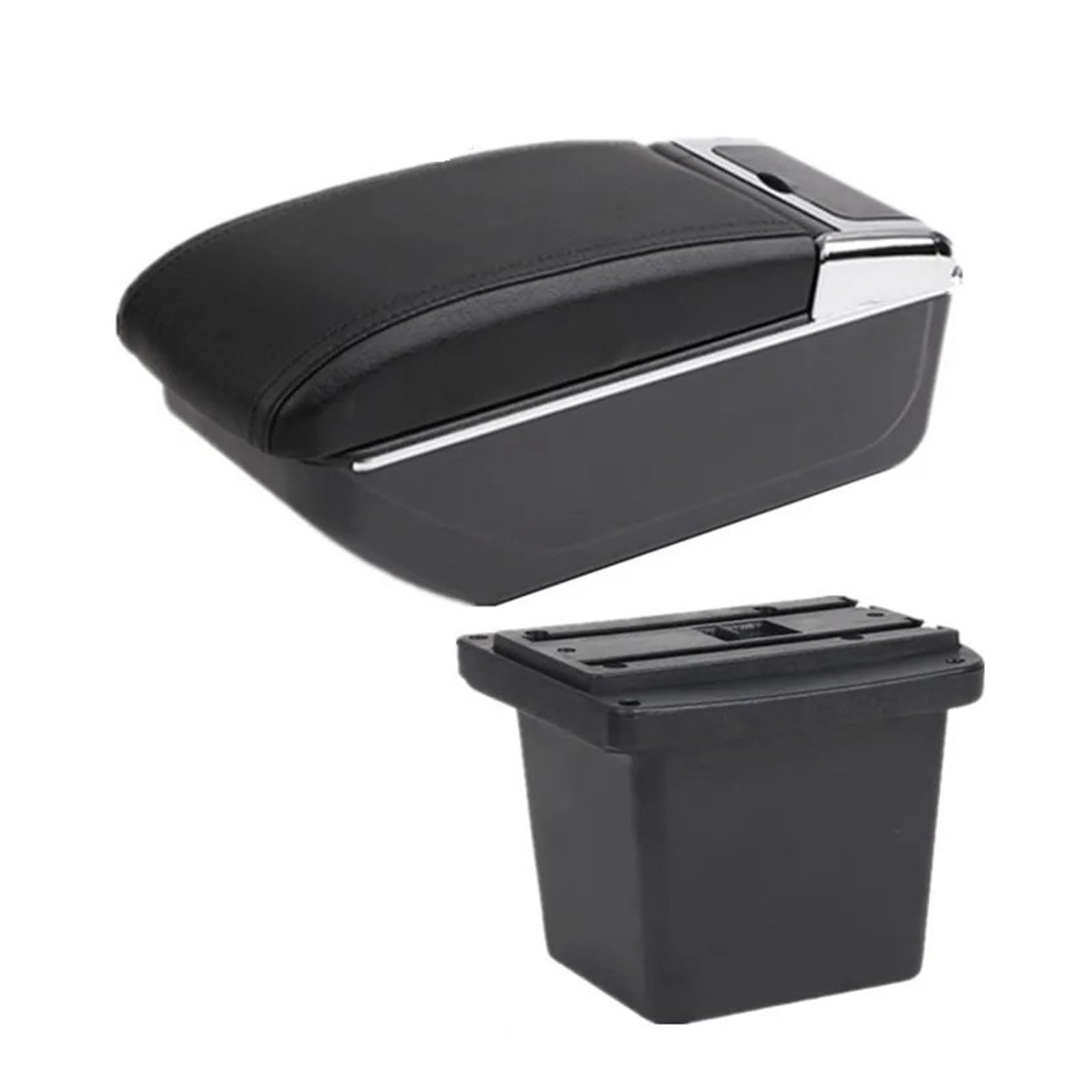 GBGWRMRYX Center Armrest Box For Hyundai For Elantra For Touring For I30 For FD I30cw 2007-2011 Car Armrest Box Storage Box Retrofit Accessories Arm Rest(B black line NO USB)