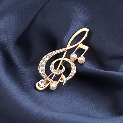 Image of POTIY Musical Note Pin Treble Clef Musician Lapel Musical Note Pin Brooch Music Jewelry Singer Jewelry