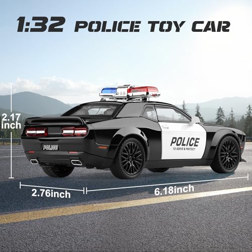 SASBSC Coche de Policía de Metal a Escala 1:32 miniatura 4