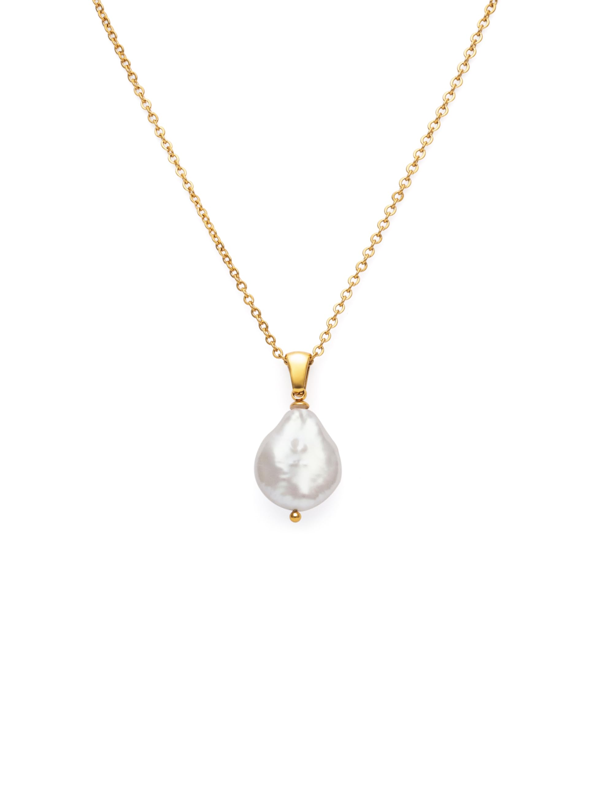 SINGULARU Collar Mujer Gala Perla Acero Baño Oro