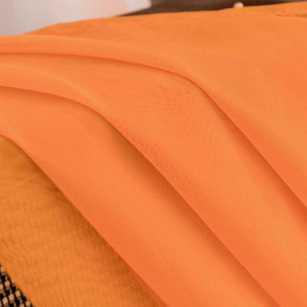 MIULEE 2 Panneaux Rideaux Transparents Fenêtre 140x225cm Orange | Rideaux transparents unis pour fenêtre, tissu lisse élégant adapté au salon et chambre