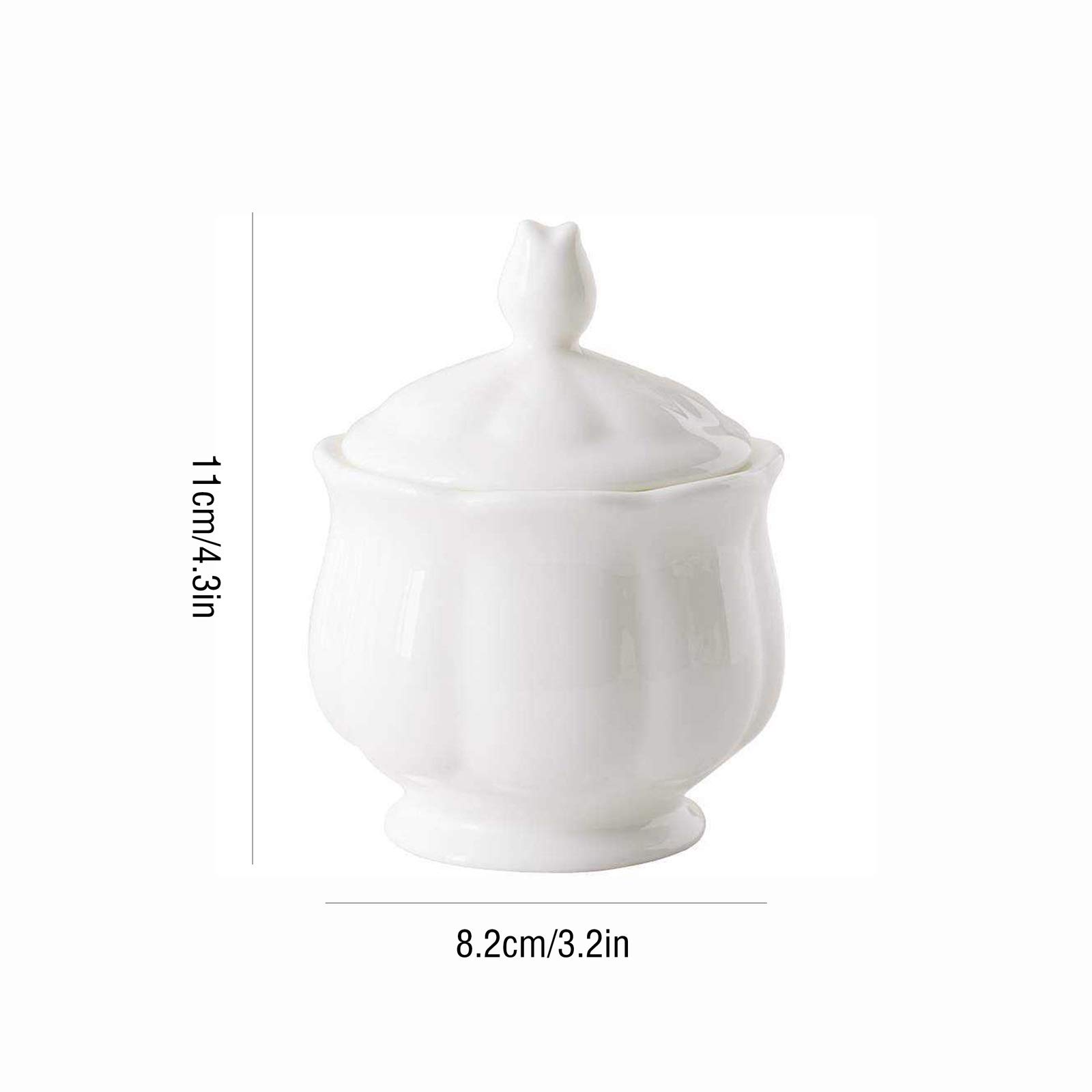 Azucarero Retro con Tapa, Cubo de café, azucarero, té, azúcar granulado Blanco, azucarero de cerámica