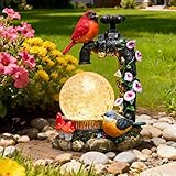 TERESA'S COLLECTIONS Garden Decor for Outside Red Cardinal Bird Statues with...