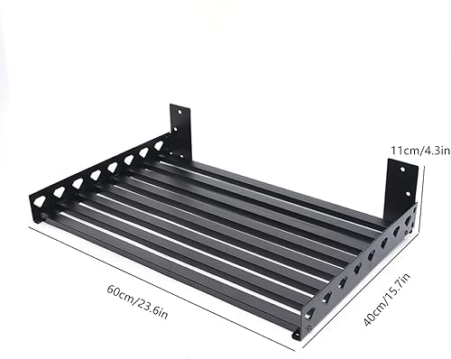 Miniatura 3 de Estante de pared de acero inoxidable, estantería de metal, 66.1 lbs66 libras, estante de horno de microondas de grado comercial o doméstico con kit