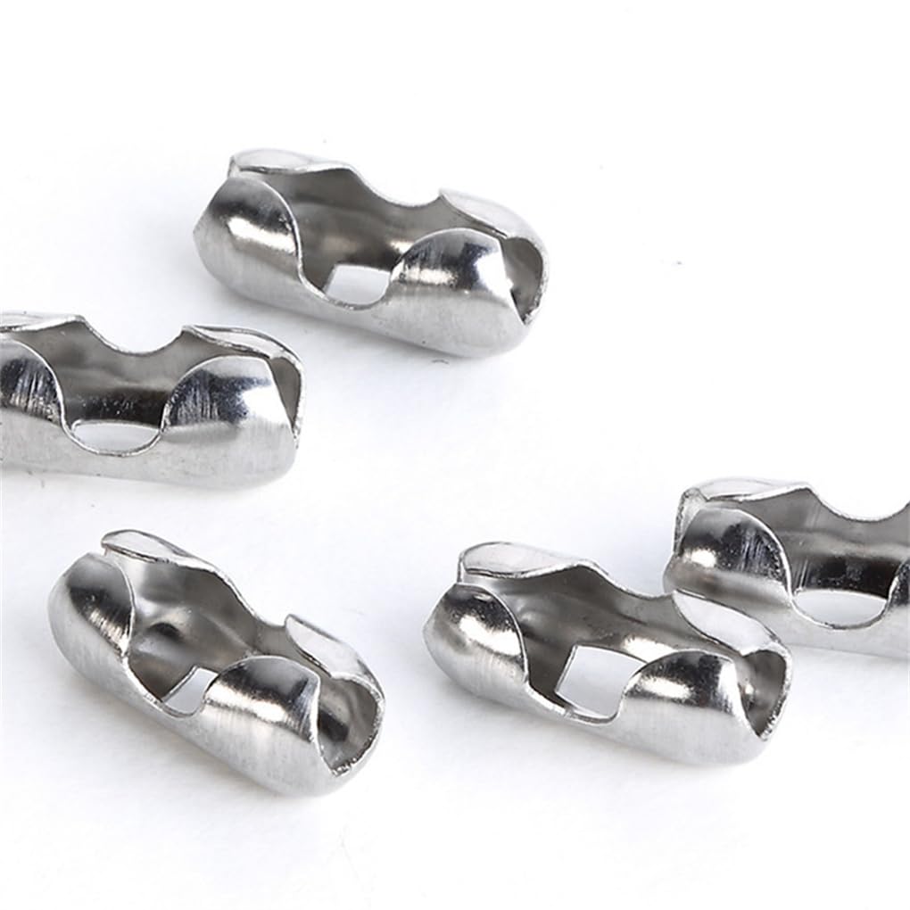 10 zestawów 50 sztuk kulkowych łańcuszków łączących zapięcie gładka średnica 4,5/5 mm ręcznie robione bransoletki akcesoria jubilerskie 5 mm, srebrne