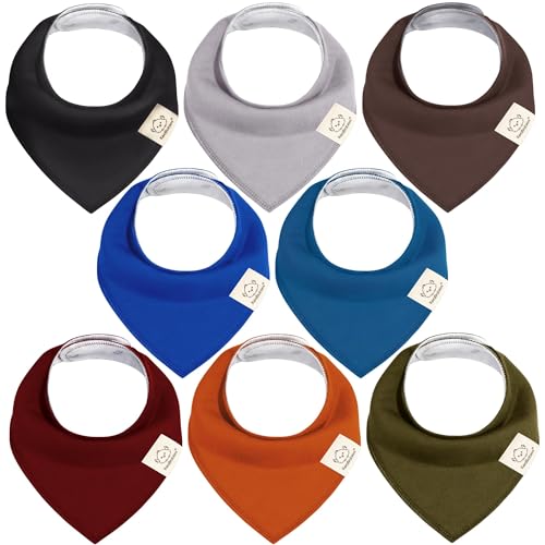 Image of 8pk Organic Baby Bandana Bibs for Drooling and Teething (Coastline)