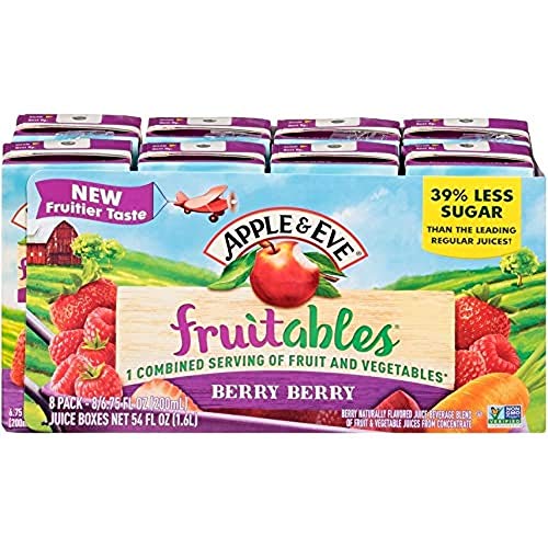 Apple & Eve Fruitables, Berry Berry Juice, 6.75 Fluid-oz, 40 Count